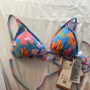 NWT Billabong Floral String Bikini Top